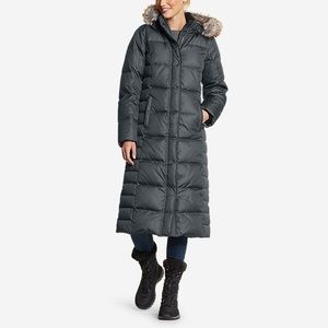 Eddie Bauer Tall Lodge Down Duffle Coat TXXL in Black